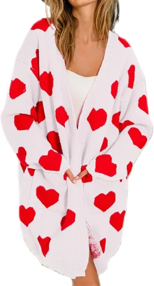 Womens Open Front Long Sleeve Chunky Knit Cardigan Sweater Color Block Checkered Knit Cardigan Sweaters Coat
