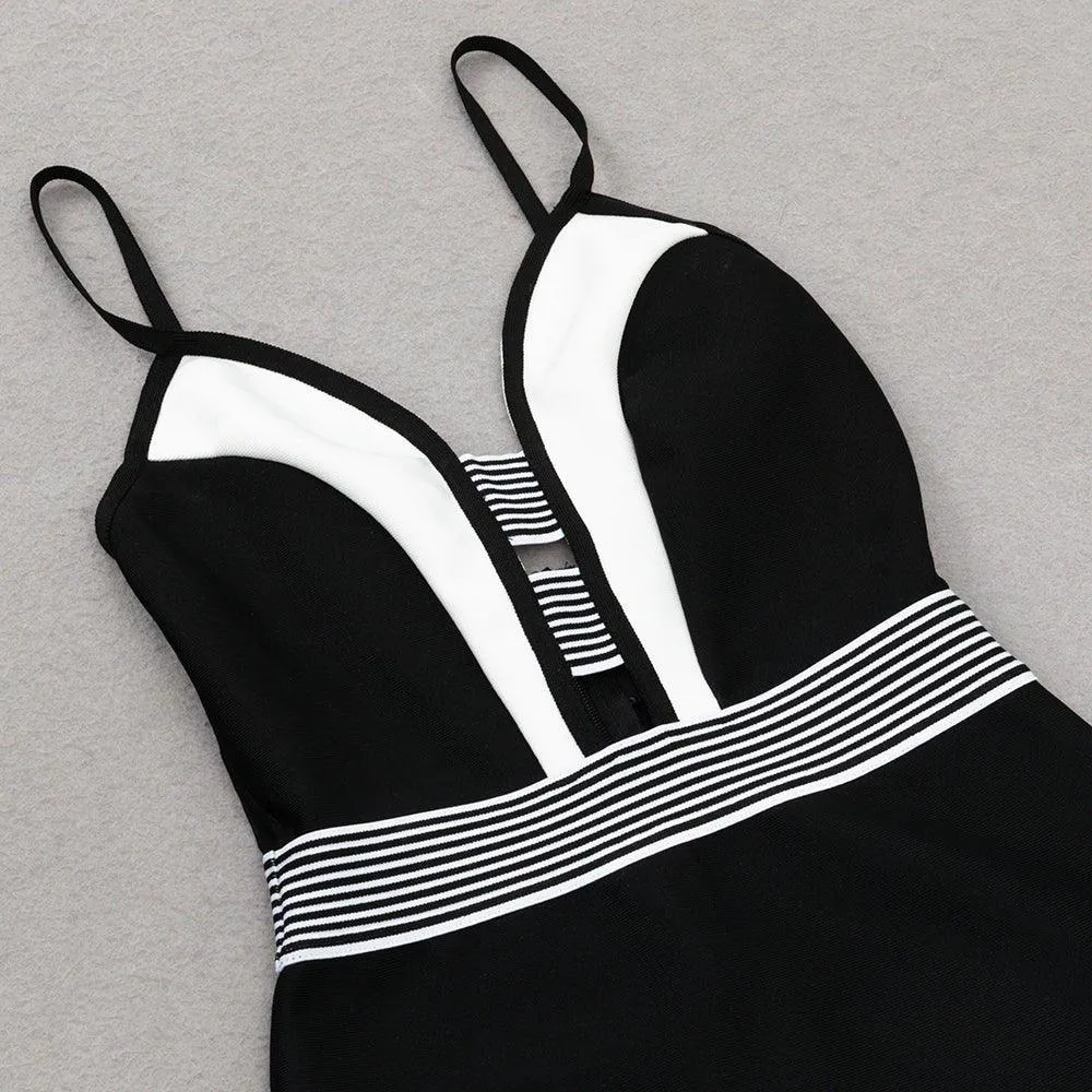 Women's Striped Mini Bandage Dress Sleeveless Sundress - GFIT