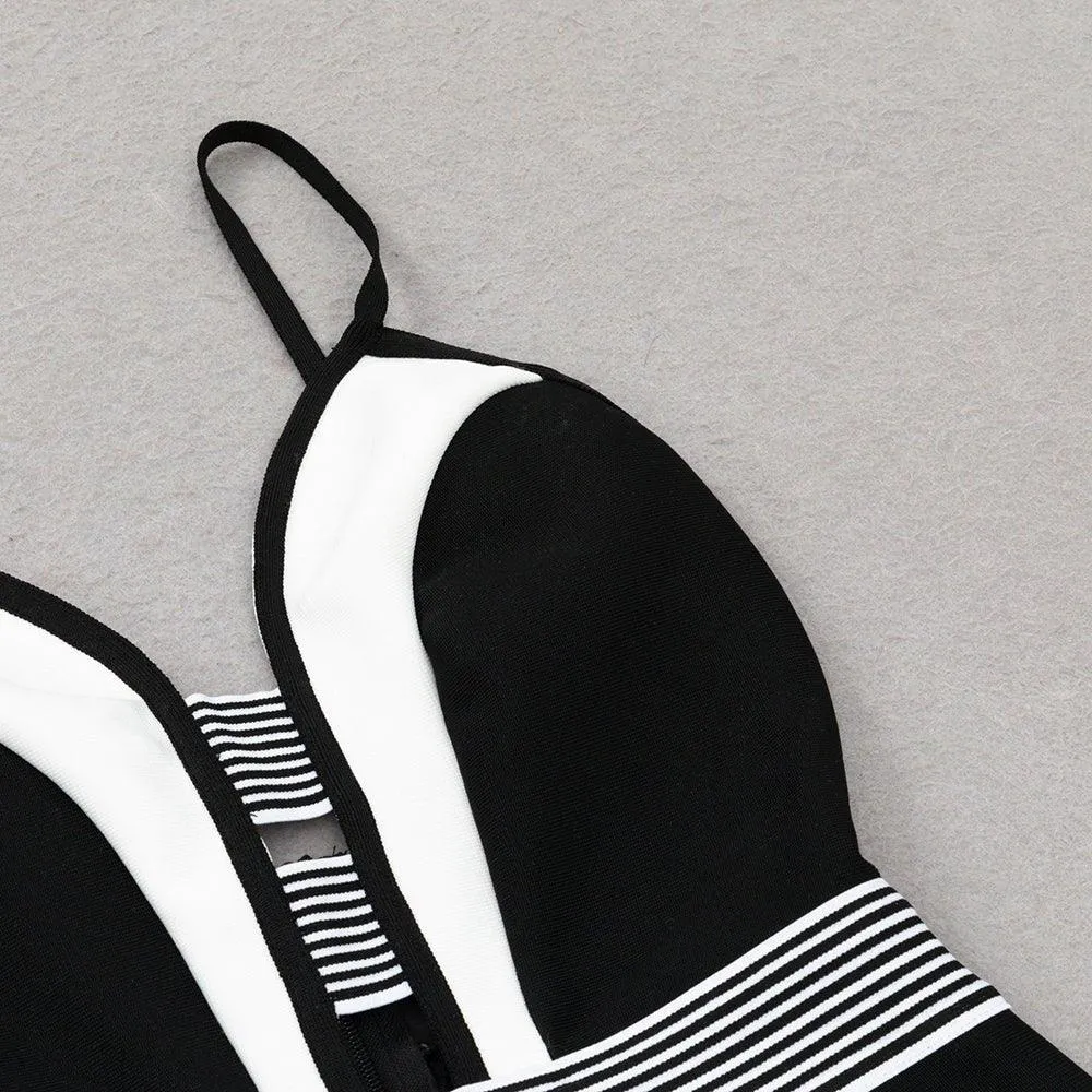 Women's Striped Mini Bandage Dress Sleeveless Sundress - GFIT