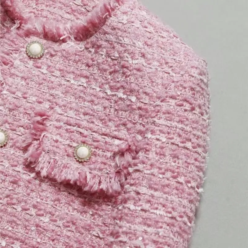 Women'S Tweed Jacket Autumn/Winter Jacket Classic Top