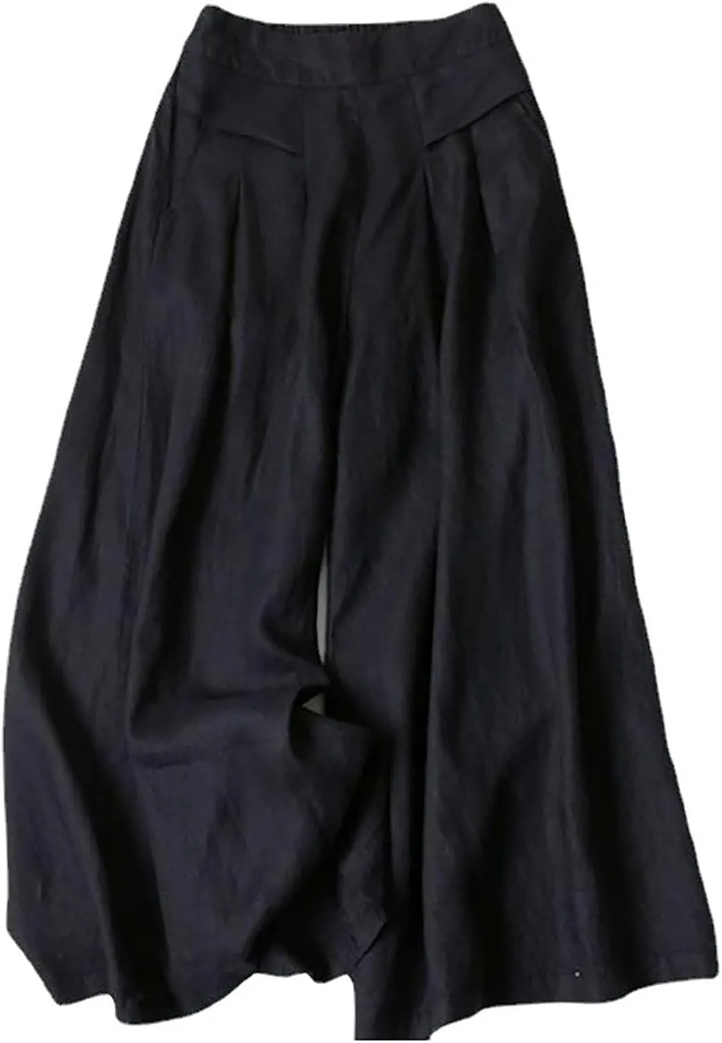 Women's Wide Leg Lounge Pants High Waisted Loose Fit Comfy Casual Pant Summer Cotton Linen Trousers with Pockets