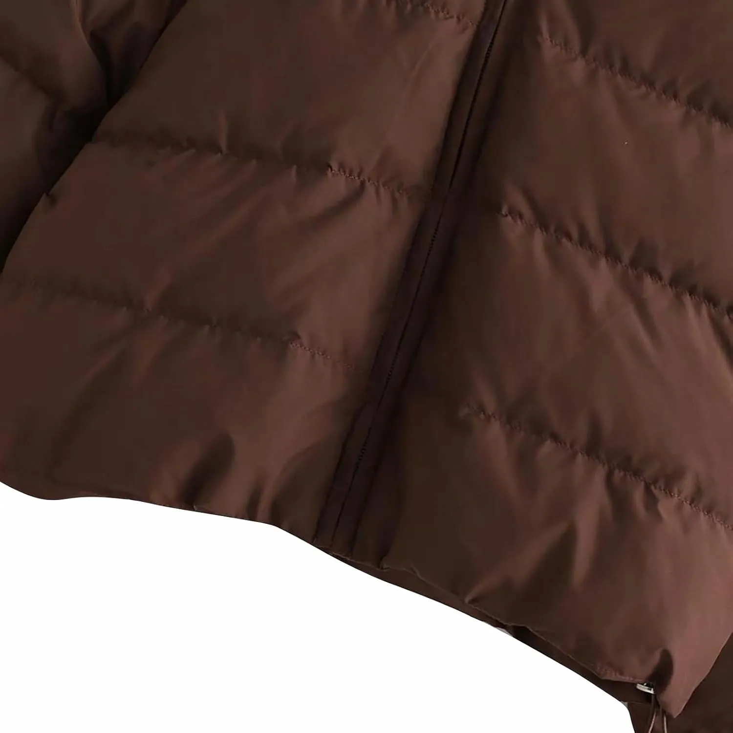 Women's Winter Casual Crop Puffer Jacket Teen Girl Hooded Cotton Padded Jacket Y2K Pockets Baggy Short Coats