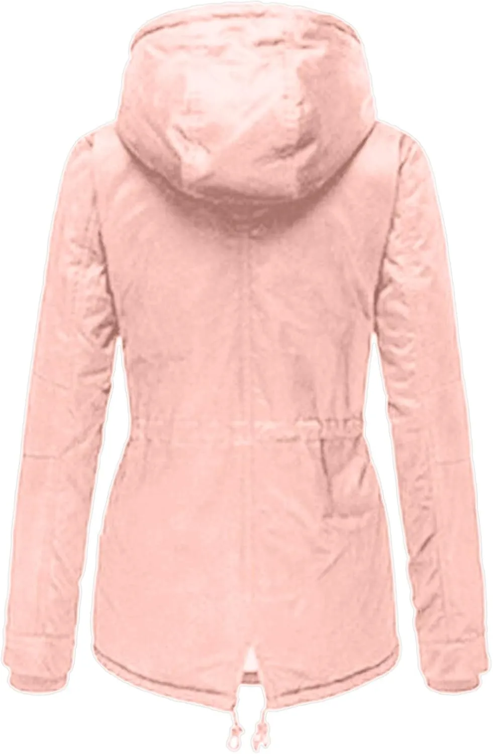 Womens Winter Casual Quilted Coat Loose Fit Long Sleeve Button Zip Overcoat Fashion Warm Fleece Jacket Padded Outwear