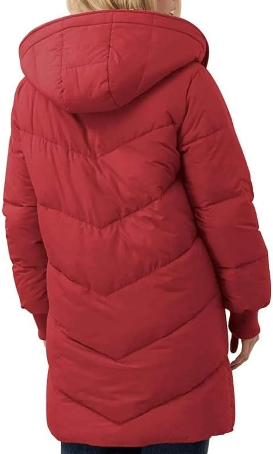 Womens Winter Coat Jacket Fleece Lined Long Sleeve Outwear Full Zipper Solid Coat Winter Warm Down Jacket with