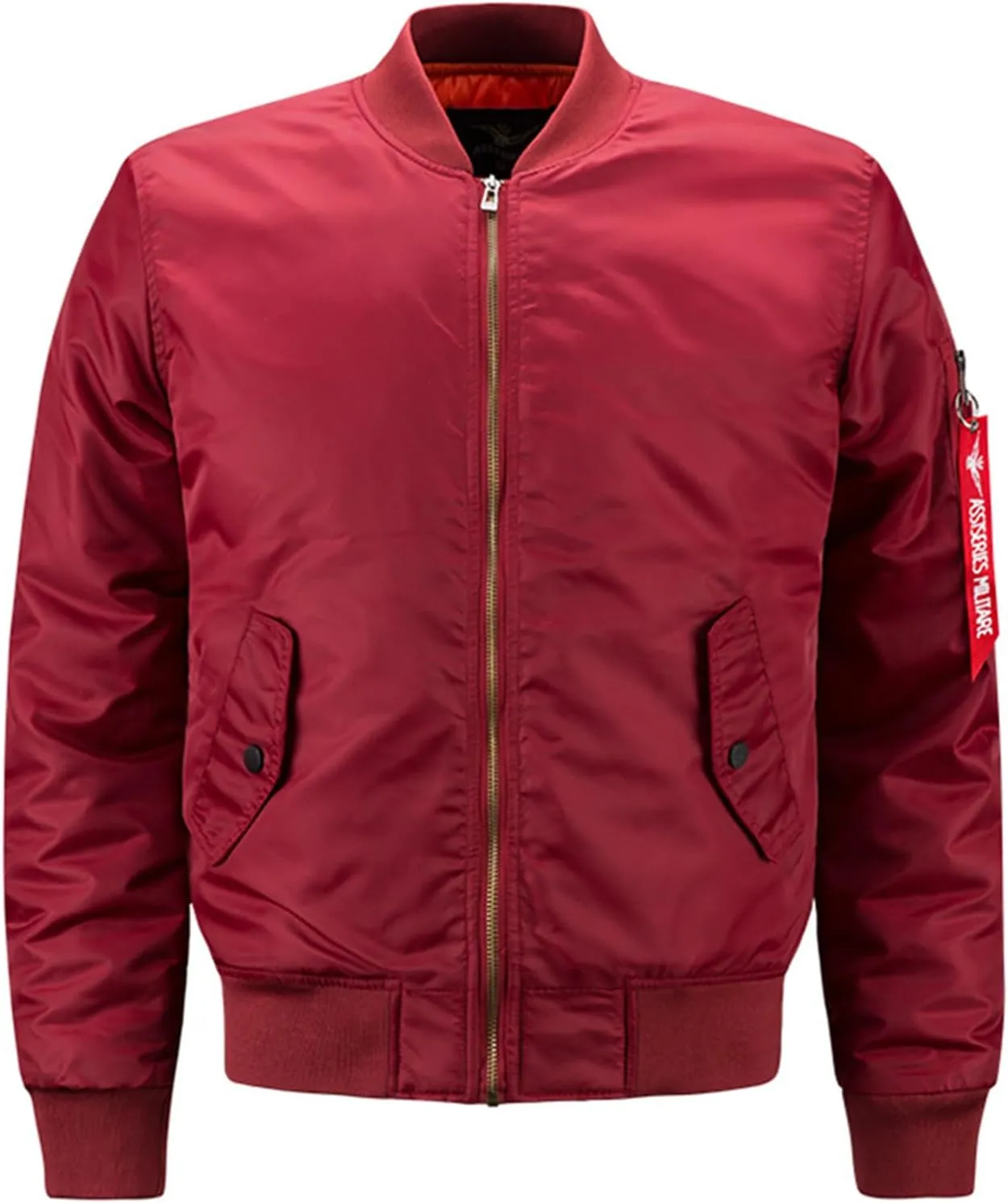 XIAXOGOOL Men's Varsity Jackets Plus Size Bomber Jacket Stand Collar Zip Up Diamond Quilted Jacket Winter Windbreaker Coat