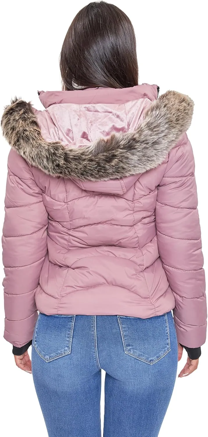 YMI Women's Junior Full Length Water Resistant Puffer Jacket