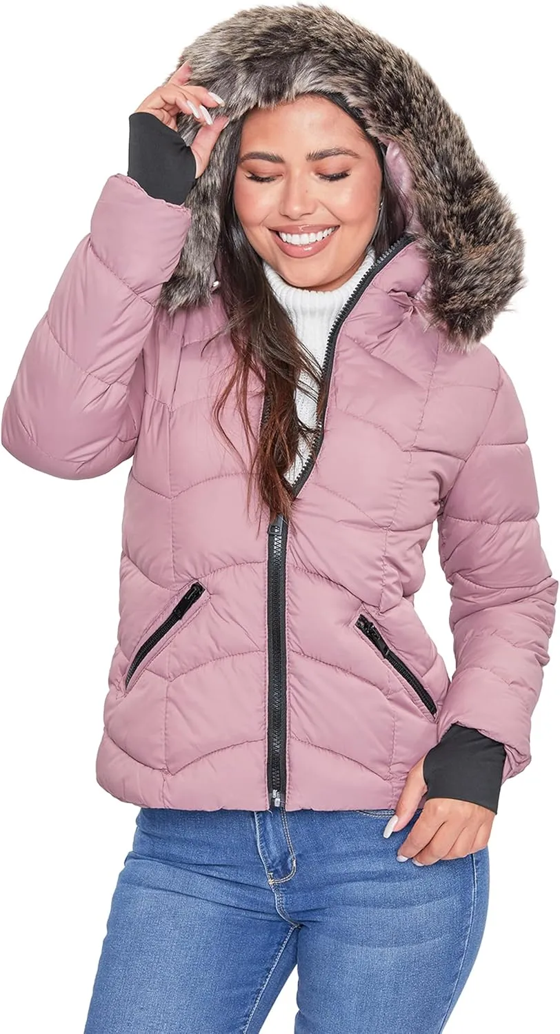 YMI Women's Junior Full Length Water Resistant Puffer Jacket