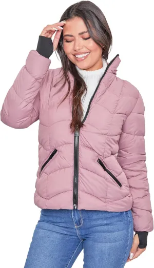 YMI Women's Junior Full Length Water Resistant Puffer Jacket