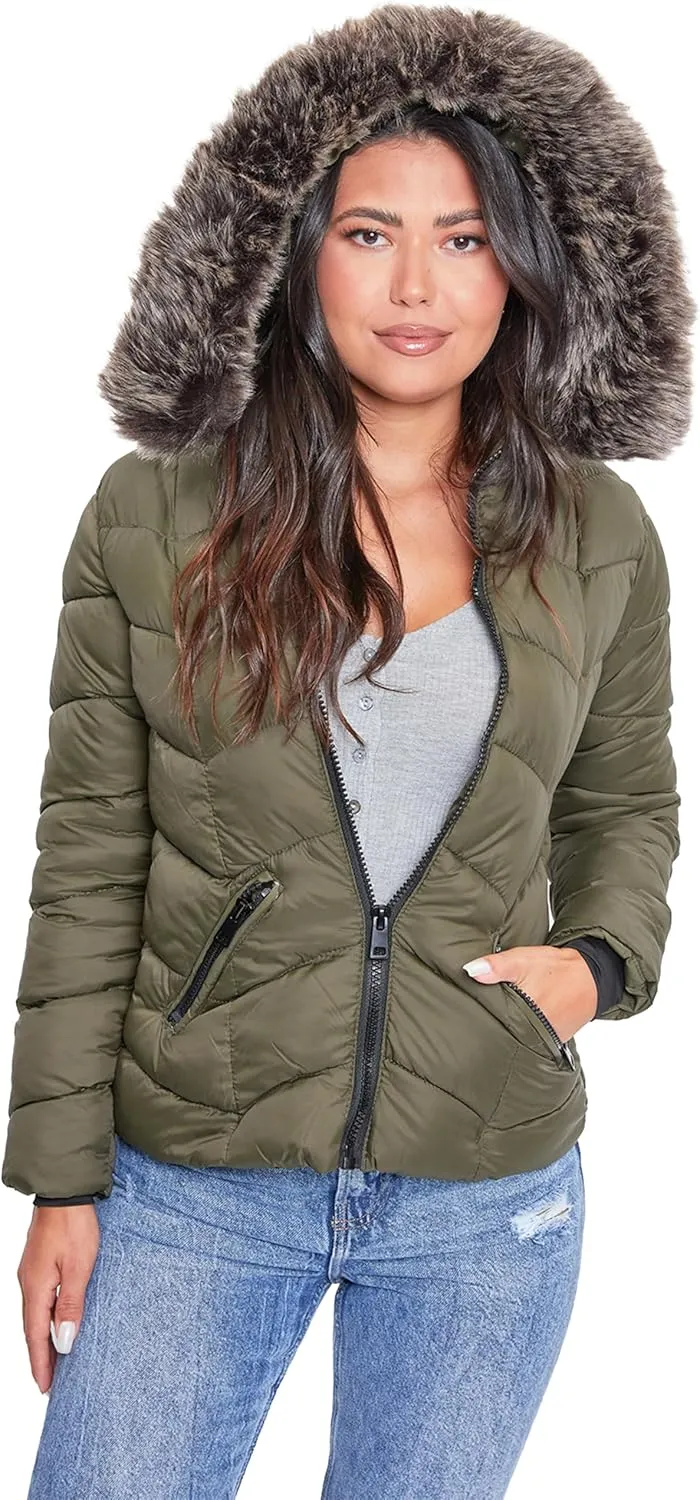 YMI Women's Junior Full Length Water Resistant Puffer Jacket