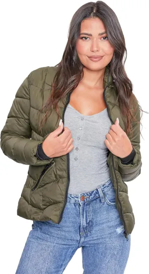 YMI Women's Junior Full Length Water Resistant Puffer Jacket