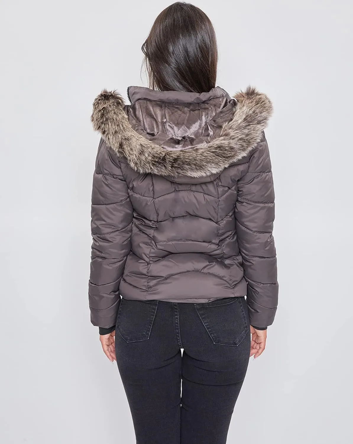 YMI Women's Junior Full Length Water Resistant Puffer Jacket