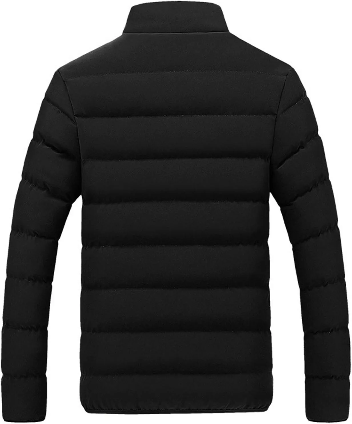 Ymosrh Varsity Jacket Men Winter Warm Slim Fit Thick Bubble Coat Casual Jacket Outerwear Jackets